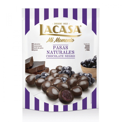 Pasas Naturales Bañadas en Chocolate Negro